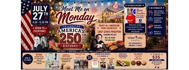 Image principale de Meet Me on Monday! America’s 250th Birthday BBQ