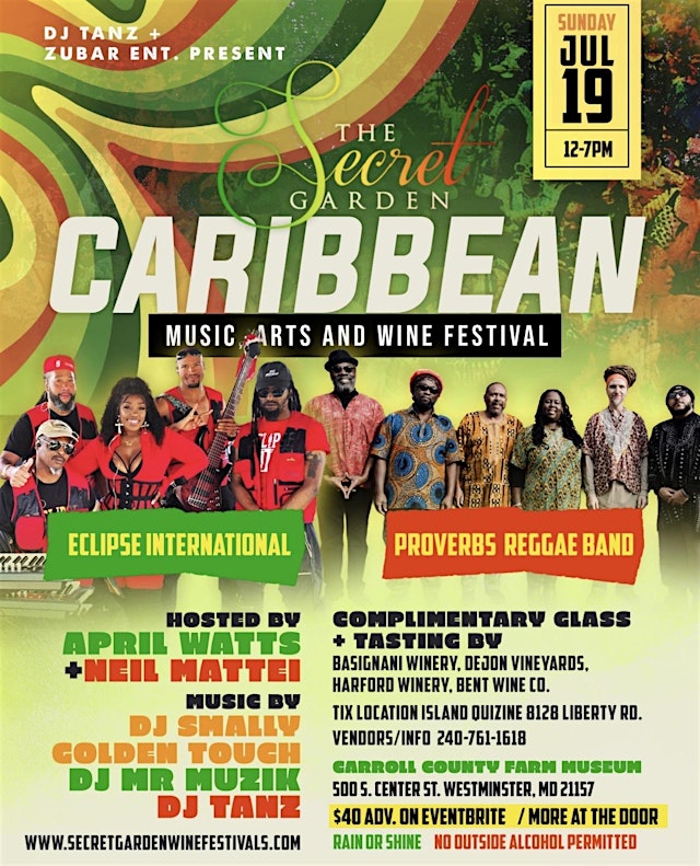 Image principale de SECRET GARDEN CARIBBEAN MUSIC, ARTS and WINE FESTIVAL