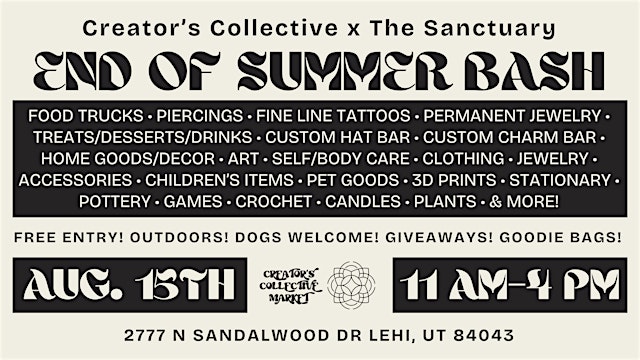 Creator's Collective x The Sanctuary End Of Summer Bash primary image