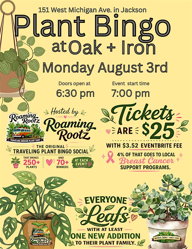 Image principale de Plant Bingo at Oak + Iron / 80+ houseplants won!