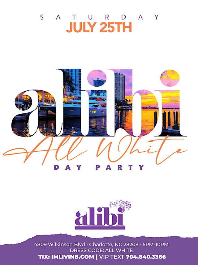 Image principale de ALIBI ALL WHITE PARTY (CHARLOTTE)