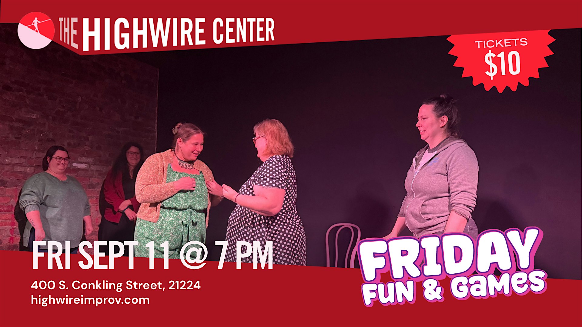 Friday Fun and Games: Improv Comedy at the Highwire Center!