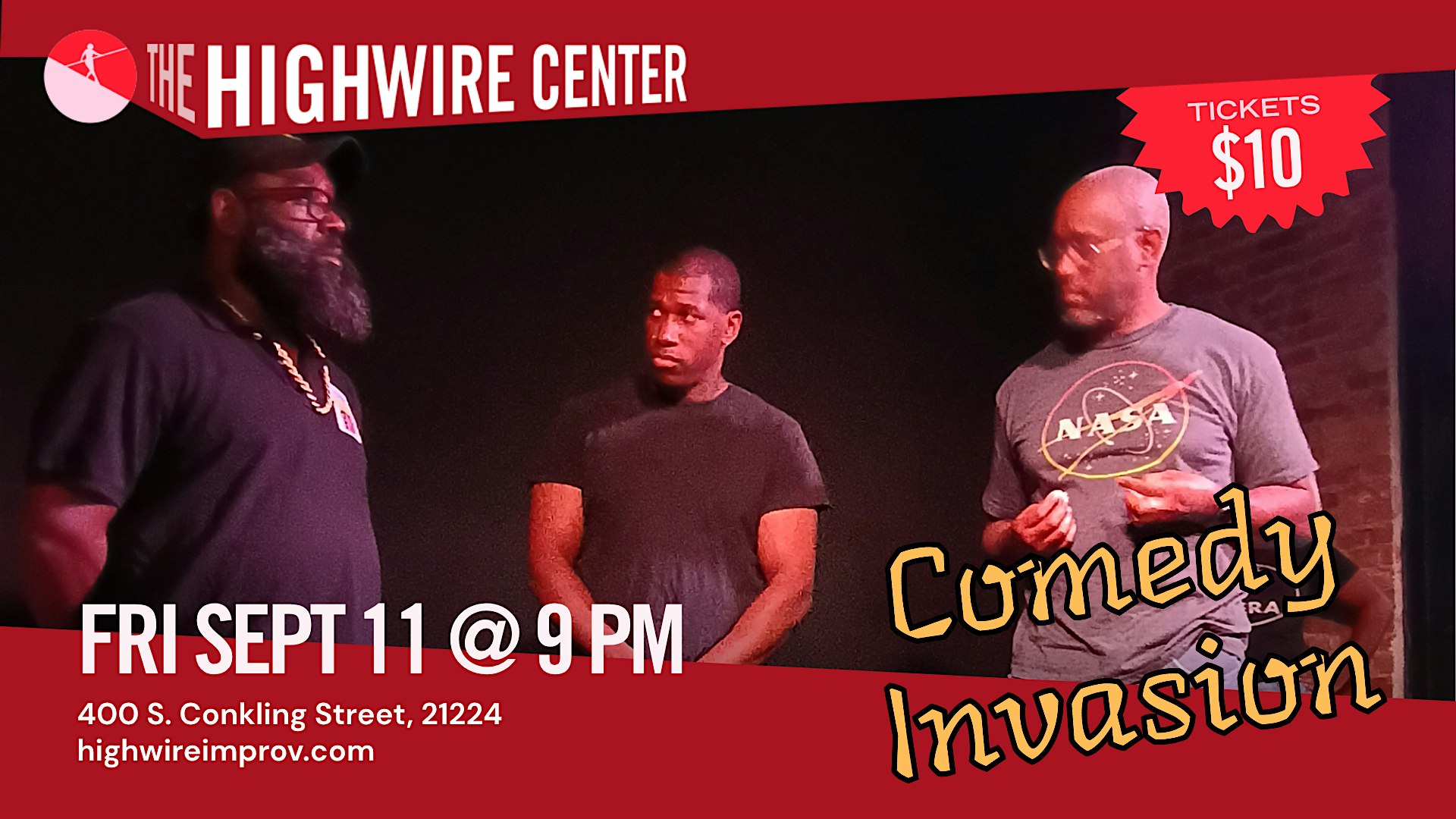Comedy Invasion: Improv Comedy at the Highwire Center!