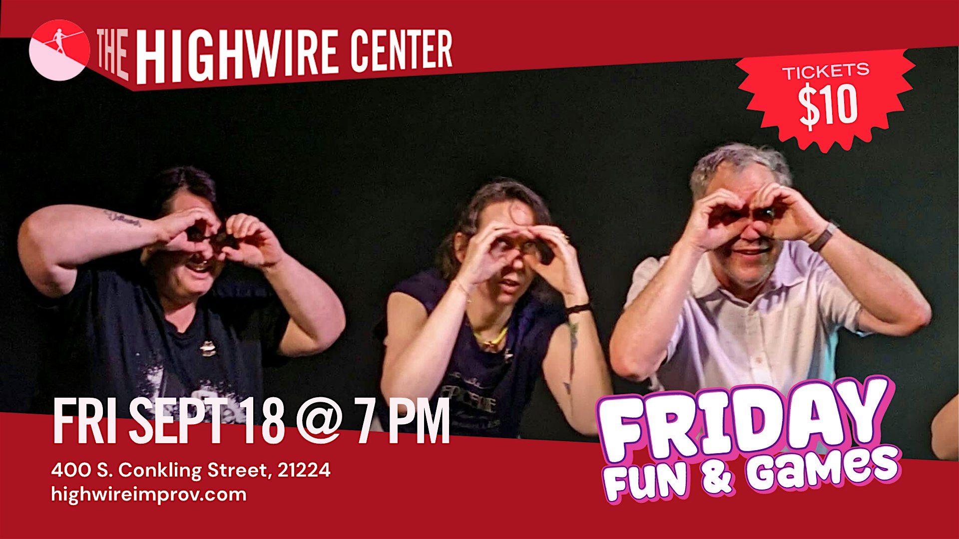 Friday Fun and Games: Improv Comedy at the Highwire Center!