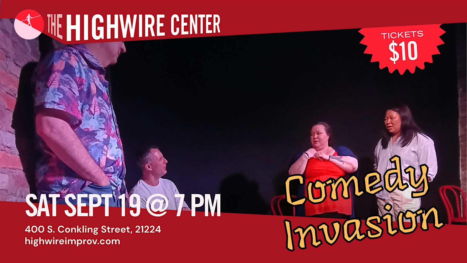 Comedy Invasion: Improv Comedy at the Highwire Center!