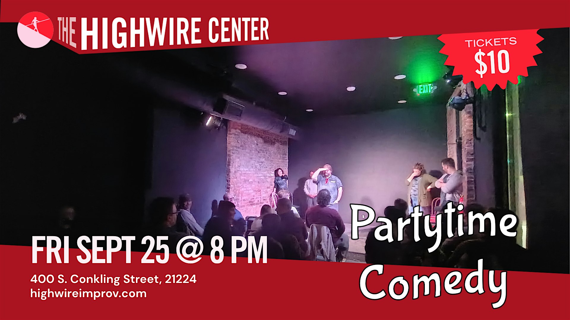 Partytime Comedy: Improv Comedy at the Highwire Center!