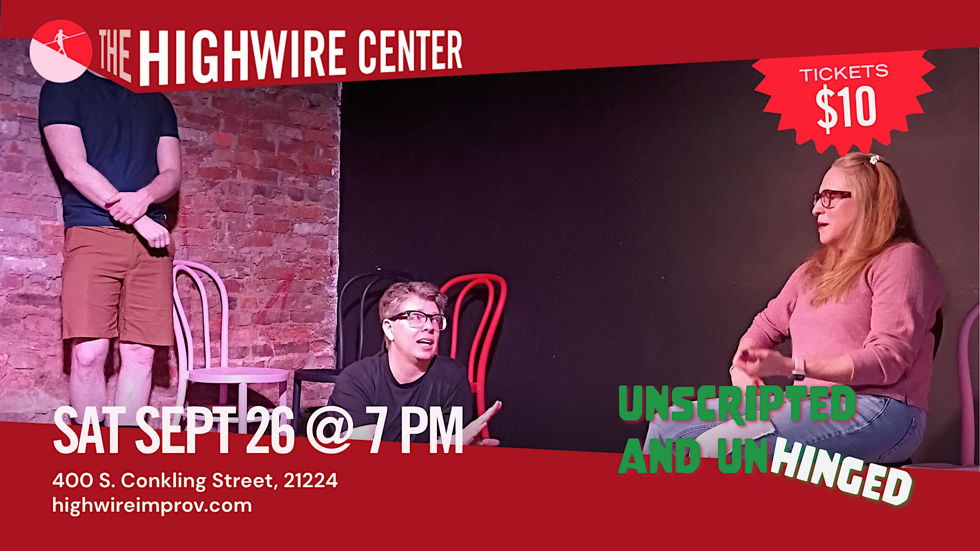 Unscripted and Unhinged: Improv Comedy at the Highwire Center!