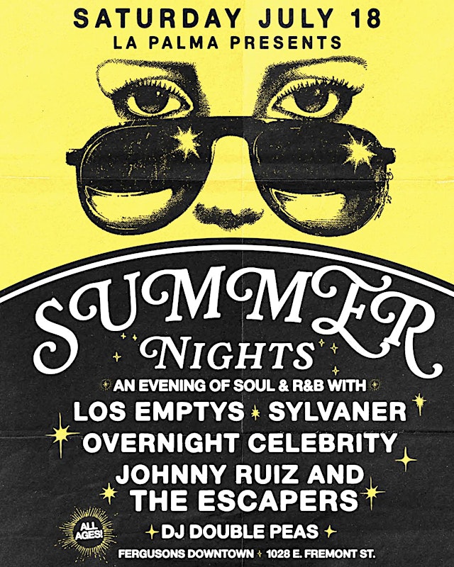 Image principale de Summer Nights w/ Johnny Ruiz & The Escapers presented by La Palma