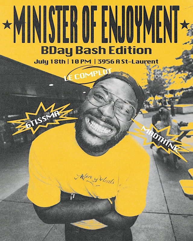 Image principale de Minister of Enjoyment - BDay Bash Edition