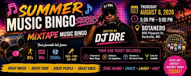 Image principale de MUSIC BINGO SUMMER SERIES #2