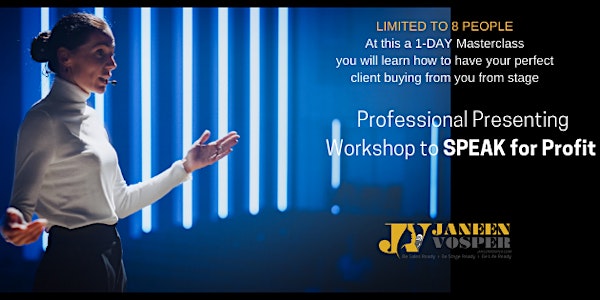 Learn the Secrets to Selling From Stage - 1-Day Masterclass