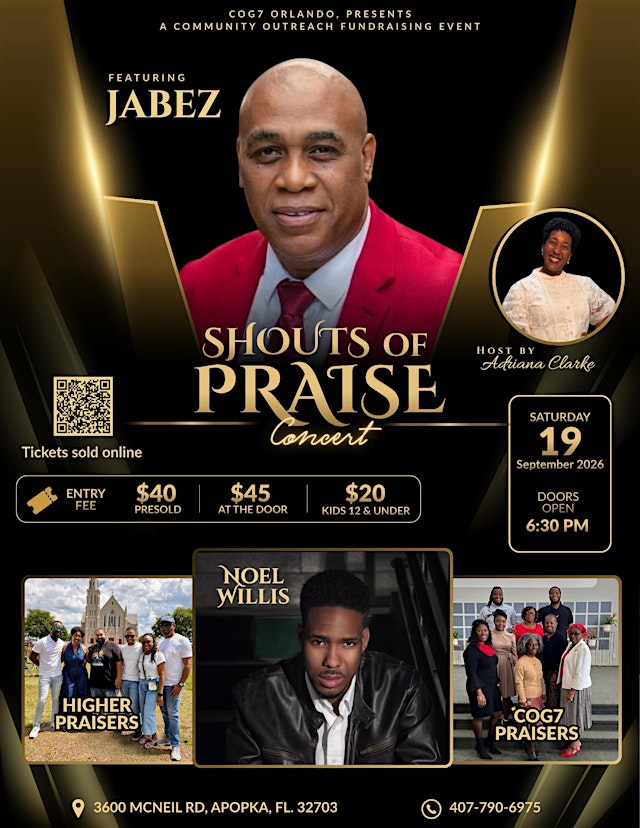 Image principale de SHOUTS OF PRAISE Concert ft JABEZ