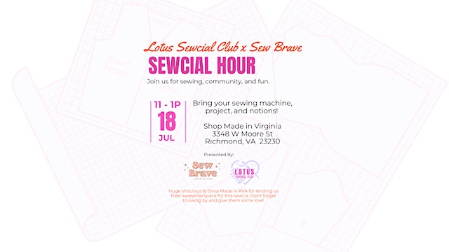 Primaire afbeelding van Lotus Sewcial Club x Sew Brave