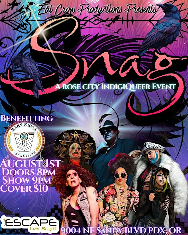 Hauptbild für SNAG: A Rose City IndigiQueer Event at Escape Bar & Grill