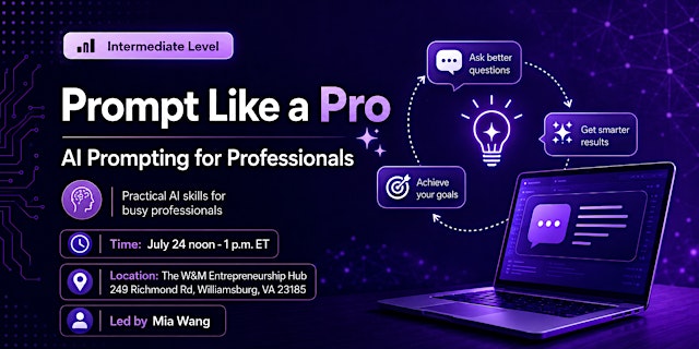 Hauptbild für Prompt Like a Pro: Practical AI Skills for Busy Professionals (In-person)