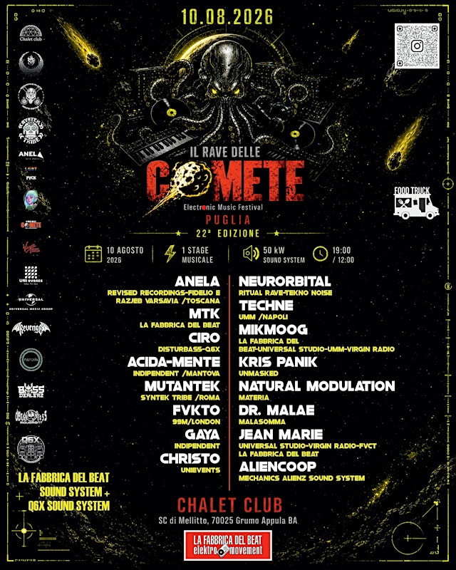 Image principale de il rave delle comete 2026 / puglia