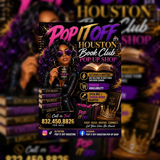 Image principale de POP IT OFF HOUSTON BOOK CLUB POP UP SHOP