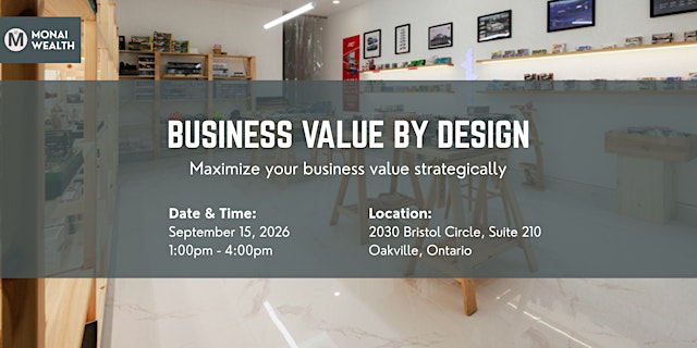 Image principale de Business Value by Design | Wealth Workshop for Business Owners