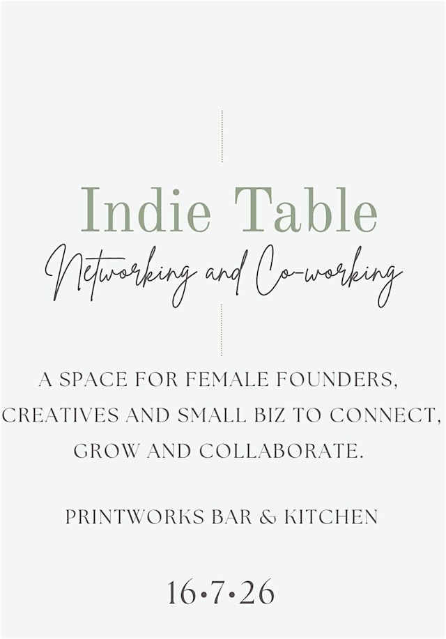 Image principale de Indie Table- Business Networking & Co-working Lunch