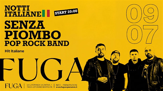 Imagem principal do evento NOTTI ITALIANE | SENZA PIOMBO - Giovedì 9 Luglio