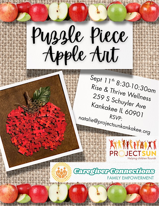 Image principale de Caregiver Connections: Puzzle Piece Apple Art