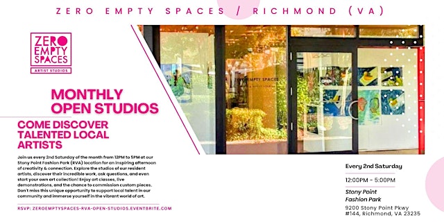 Imagem principal do evento Zero Empty Spaces (Richmond, Virginia) Open Studios