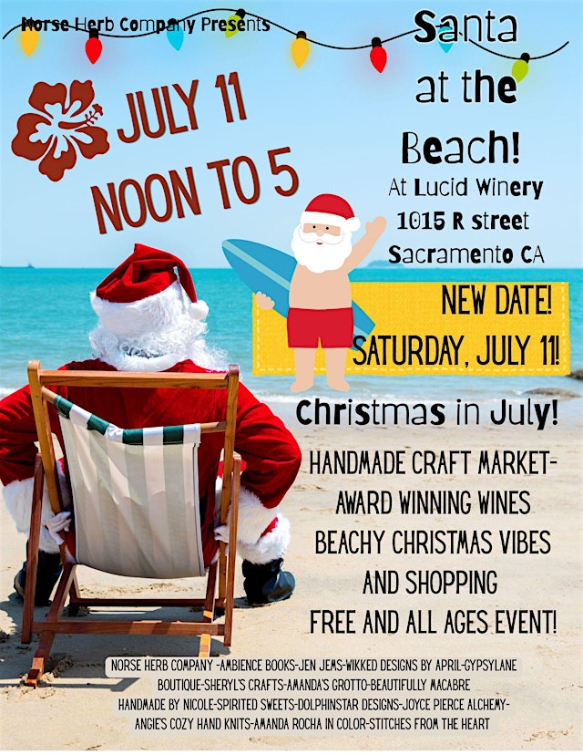 Santa at The Beach Christmas in July Market primary image