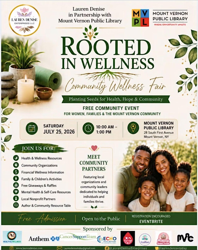 Image principale de Rooted in Wellness Community Wellness Fair