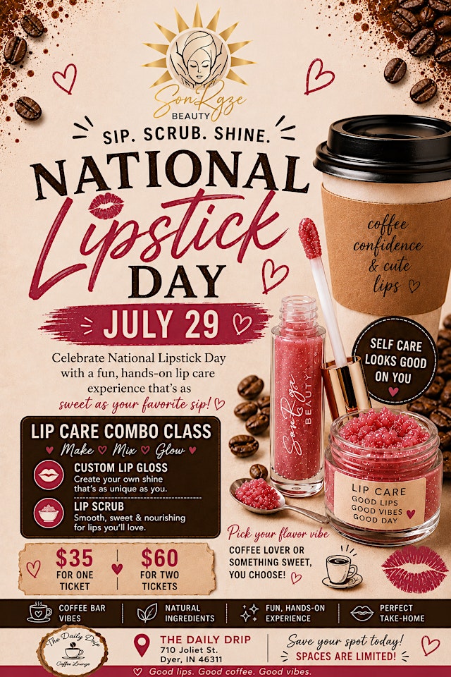 Image principale de Lip Care Duo: DIY Lip Gloss + Lip Scrub at The Daily Drip