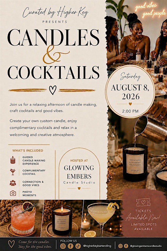 Image principale de Candles & Cocktails: Candle Making Experience