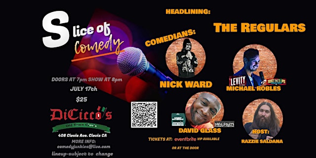 Slice of Comedy headlining The Regulars. primary image