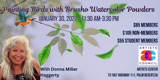 Image principale de Painting Birds With Brusho Watercolor Powders with Donna Miller Haggerty
