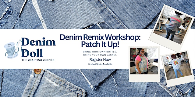 Image principale de Denim Remix Workshop: BYOB Happy Hour