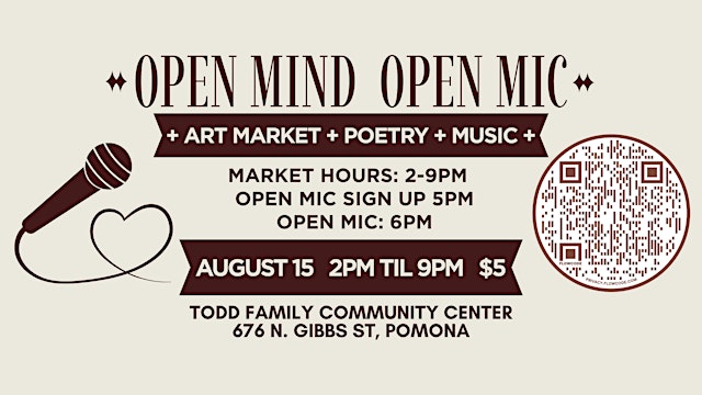 Image principale de Open Mind Open Mic + Art Market