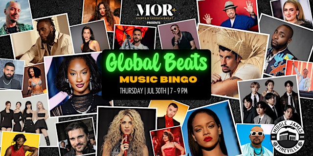 Image principale de Global Beats Music Bingo @ Middle James Brewing - Pineville