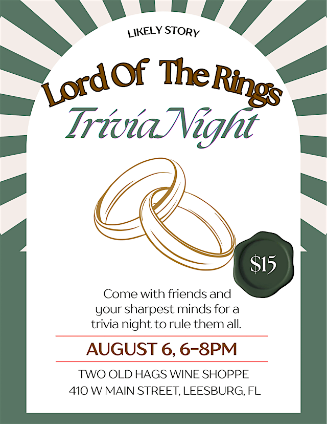 Immagine principale di Lord of The Rings Trivia Night