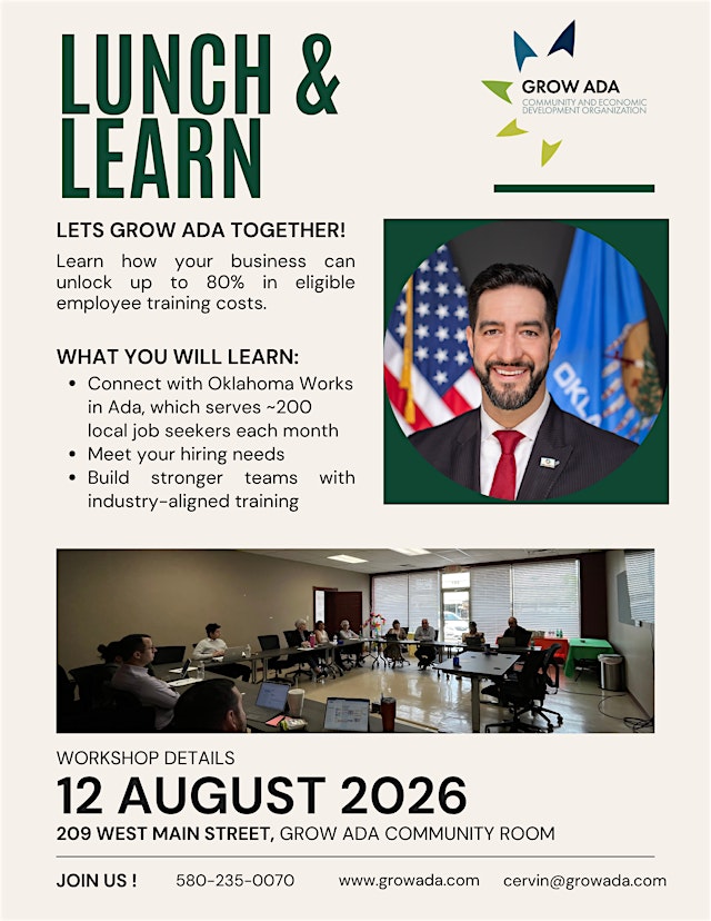 Imagem principal do evento UNLOCK FUNDING TO GROW YOUR WORKFORCE W/ OESC's TRAE RAHILL