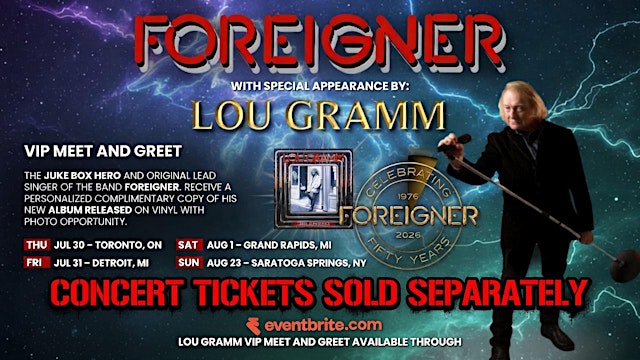 Image principale de Lou Gramm Released VIP album signing event