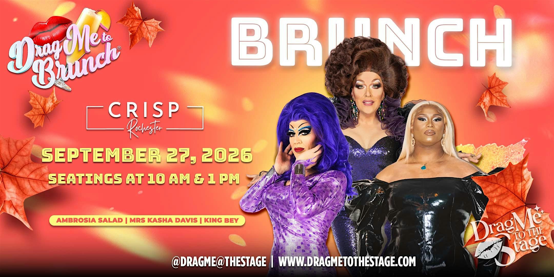 Drag Me To Brunch at CRISP Rochester - TWO Seatings: 10am and 1pm
