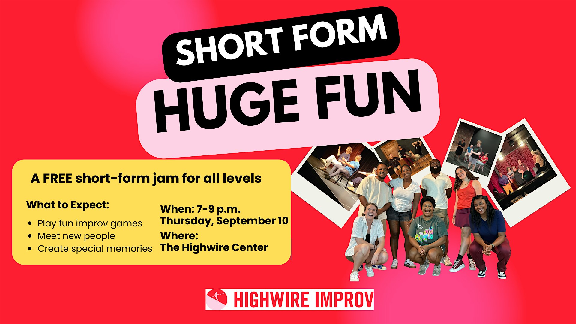 Short Form, Huge Fun: A Community Improv Jam