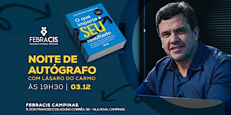 Imagem principal do evento [CAMPINAS/SP] Noite de autógrafos, com Lásaro do Carmo. - Evento Gratuito