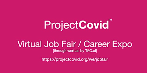 #ProjectCovid Virtual Job Fair / Career Expo Event #Houston