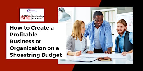 How to Create a Profitable Business or Organization on a Shoestring Budget primary image