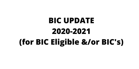 BIC Update CE Class 2020-2021 Live Streaming via Zoom primary image