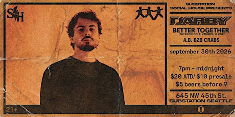 Social House Presents: Darby at Substation