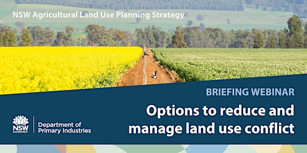Options to reduce and manage land use conflict