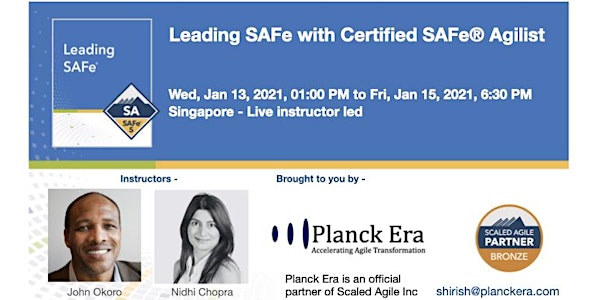 Leading SAFe 5.0 - Singapore - 13th January 2020