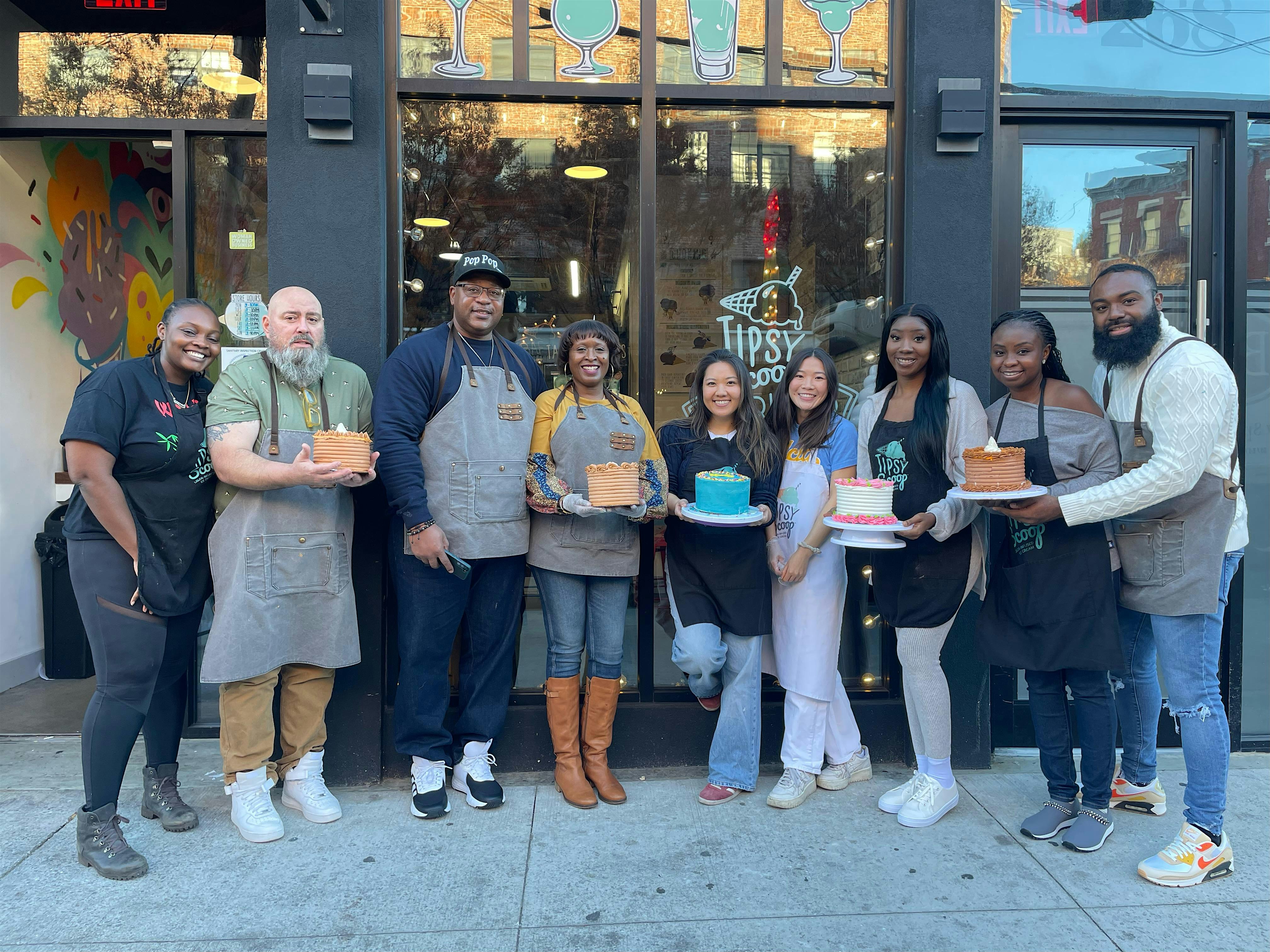 Cake 'N Sip Boozy Ice Cream Cake Class (2 people)