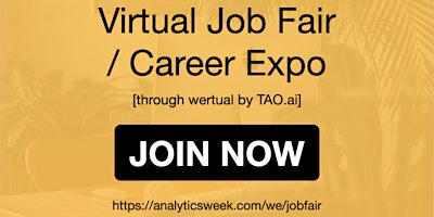 Primaire afbeelding van AnalyticsWeek Virtual Job Fair / Career Networking Event #Austin