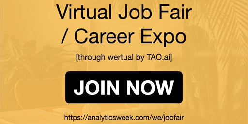 Primaire afbeelding van AnalyticsWeek Virtual Job Fair / Career Networking Event #Boise